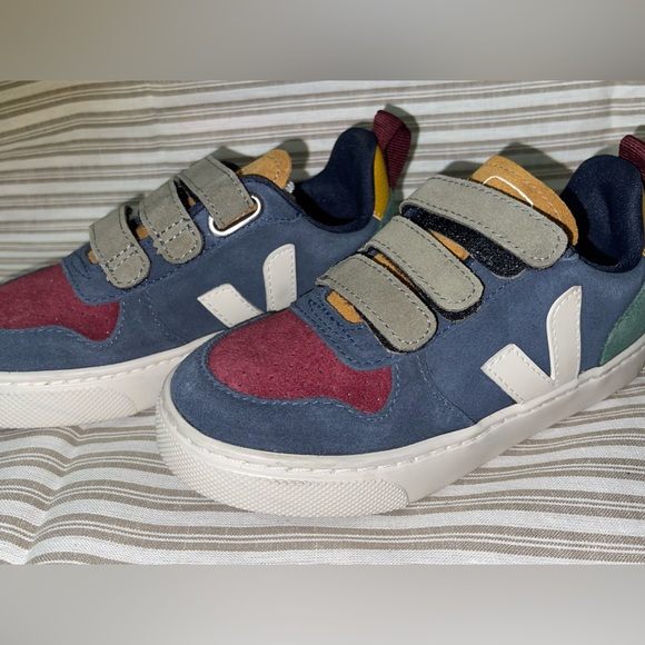 Veja V-10 Suede Multico Nautico - Toddler Sneakers - Picture 2 of 6